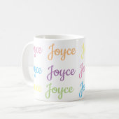 Joyce Name Mok - White en Pastels (Voorkant links)