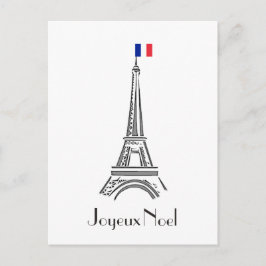 Joyce Noel Eiffel Tower French Christmas Postcard Feestdagenkaart