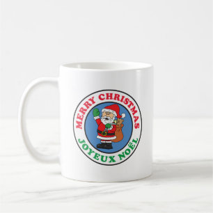 Joyce Noel French Christmas Santa Coffee Mug Koffiemok