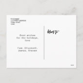 Joyce Noel Gold Hand Lettered Holiday Photo Feestdagenkaart (Achterkant)