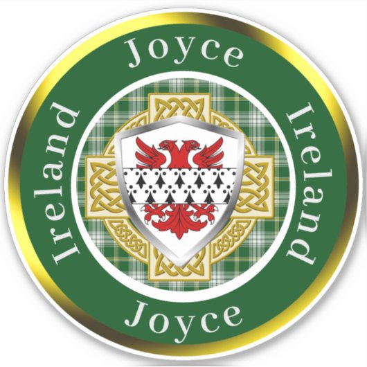 Joyce Shield & Celtic Cross gepersonaliseerd Sticker (Voorkant)