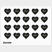 Joyce white gold Handwriting Aufkleber Herz Hart Sticker (Vel)
