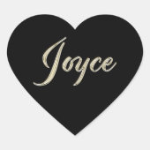 Joyce white gold Handwriting Aufkleber Herz Hart Sticker (Voorkant)