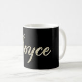 Joyce white gold Handwriting Tasse Kaffeetasse Koffiemok (Voorkant rechts)