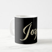 Joyce white gold Handwriting Tasse Kaffeetasse Koffiemok (Voorkant links)