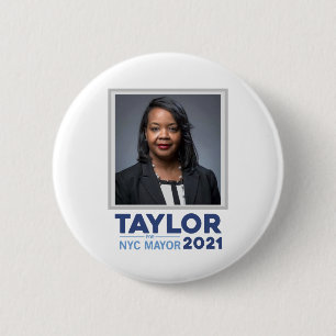 Joycelyn Taylor voor de burgemeester van NYC 2021 Ronde Button 5,7 Cm
