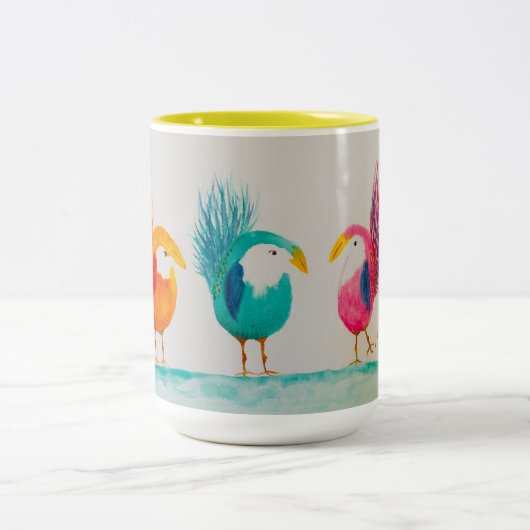 Joyce's Whimsical Birds! Mok met waterverf (Center)