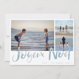 Joyeaux Noel Beach Photo Kerstmis Holiday Card Feestdagenkaart
