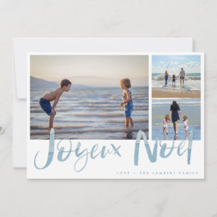 Joyeaux Noel Beach Photo Kerstmis Holiday Card Feestdagenkaart