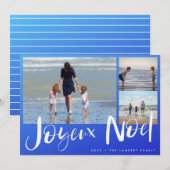 Joyeaux Noel Beach serie Fotokerstkaart Feestdagenkaart (Voorkant / Achterkant)
