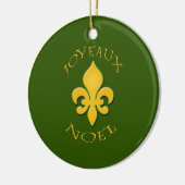 Joyeaux Noel Fleur de Lis Holiday Ornament (Links)
