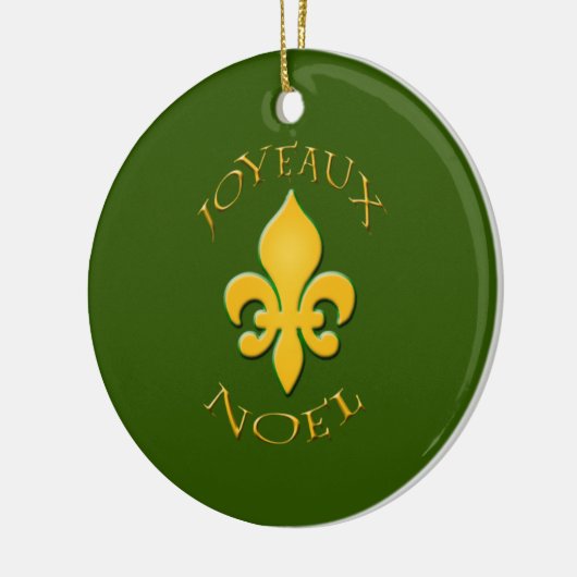 Joyeaux Noel Fleur de Lis Holiday Ornament (Links)
