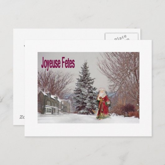Joyeu Noel Feestdagenkaart (Voorkant / Achterkant)