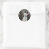 "Joyeuse Fete" kerst in Frankrijk Ronde Sticker (Tas)