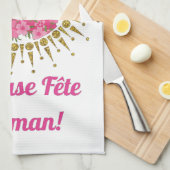Joyeuse Fête Maman  Theedoek (Quarter Fold)