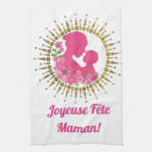 Joyeuse Fête Maman  Theedoek (Verticaal)