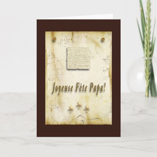 Joyeuse Fête Papa! Feestdagen Kaart (Voorkant)