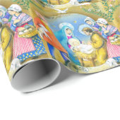 Joyeuse Noel,  Franse kerstkaart Cadeaupapier (Rol Hoek)