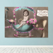 Joyeuse Paques Canvas Afdruk (Insitu (Houten vloer))