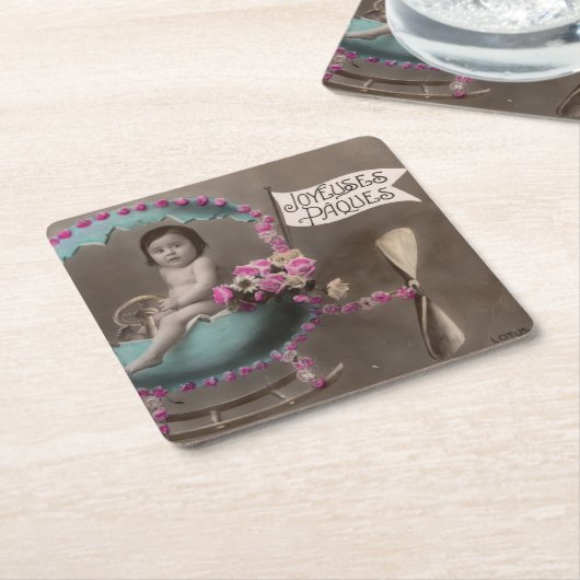 Joyeuse Paques Kartonnen Onderzetters (Schuin)