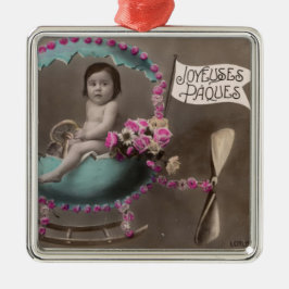 Joyeuse Paques Metalen Ornament