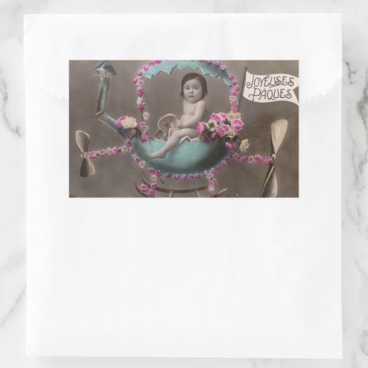 Joyeuse Paques Rechthoekige Sticker (Tas)