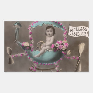 Joyeuse Paques Rechthoekige Sticker