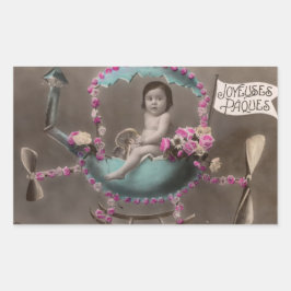 Joyeuse Paques Rechthoekige Sticker