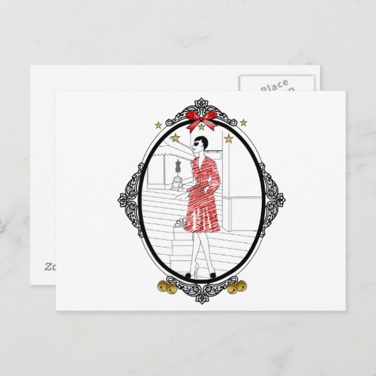 Joyeuses Fêtes Briefkaart (Voorkant / Achterkant)