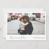 Joyeuses Fêtes Carte de voeu photominimaliste Feestdagenkaart (Voorkant)