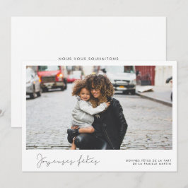 Joyeuses Fêtes Carte de voeu photominimaliste Feestdagenkaart