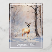 Joyeuses fêtes - ree folie feestdagen briefkaart (Voorkant)