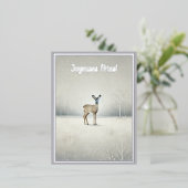 Joyeuses fêtes - ree no2 folie feestdagen briefkaart (Staand Voorkant)