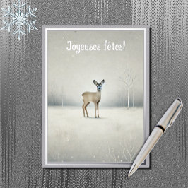 Joyeuses fêtes - ree no2 folie feestdagen briefkaart