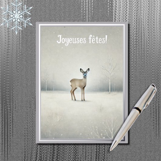 Joyeuses fêtes - ree no2 folie feestdagen briefkaart