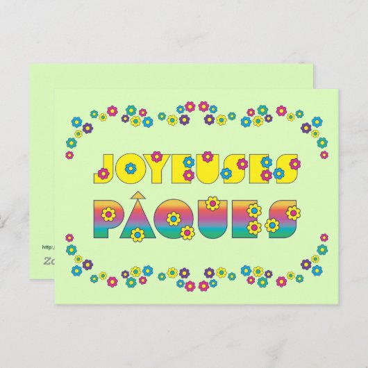 Joyeuses Pâques Briefkaart (Voorkant / Achterkant)