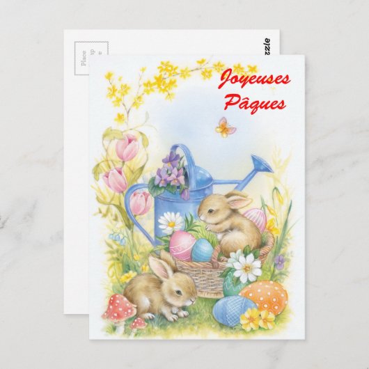 Joyeuses Pâques Briefkaart (Voorkant / Achterkant)