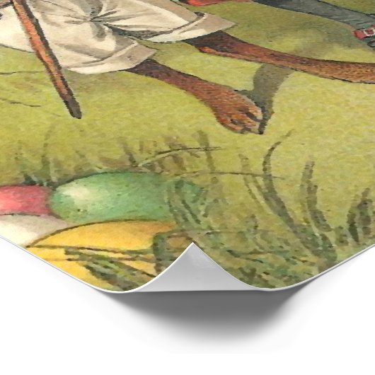 Joyeuses Pâques Cute Easter Poster (Hoek)