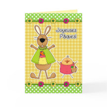 Joyeuses Pâques Easter Kaart in het Frans