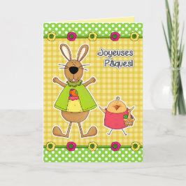 Joyeuses Pâques Easter Kaart in het Frans