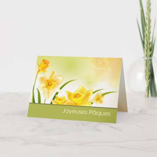 Joyeuses Pâques Easter Kaart in het Frans (Voorkant)