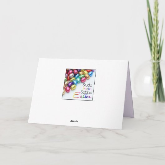 Joyeuses Pâques French Easter Retro Fiat 500 Feestdagen Kaart (Achterkant)