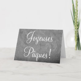 Joyeuses Pâques French Happy Pasen Chalkboard Feestdagen Kaart