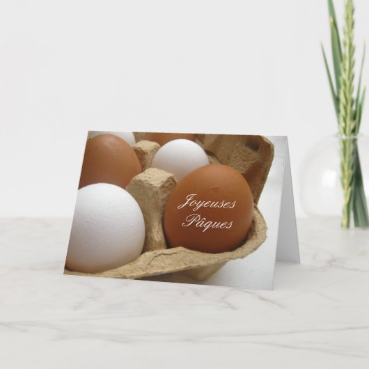 Joyeuses Pâques French Happy Pasen Feestdagen Kaart (Voorkant)