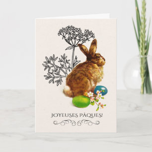 Joyeuses Pâques. PaasKaart in het Frans Feestdagen Kaart