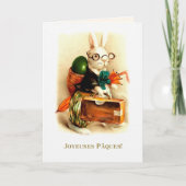 Joyeuses Pâques. PaasKaart in het Frans Feestdagen Kaart (Voorkant)