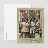 Joyeuses Pâques Pasen Feestdagenkaart (Voorkant / Achterkant)