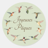 Joyeuses Pâques Ronde Sticker (Voorkant)