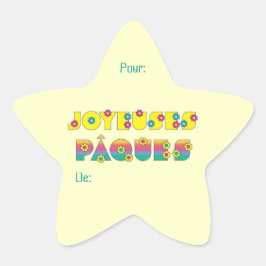 Joyeuses Pâques Ster Sticker