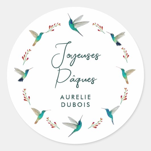 Joyeuses Pâques Sticker (Voorkant)